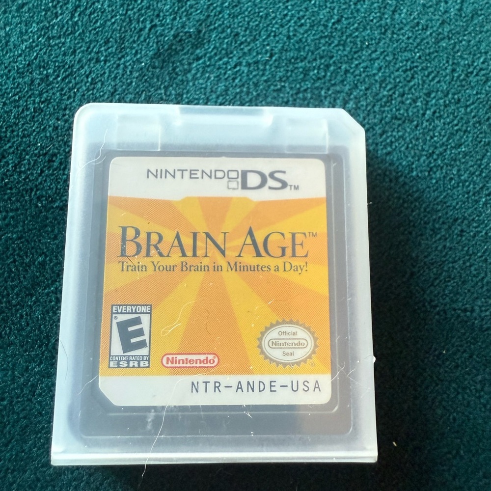 Nintendo DS Brain Age Cartridge with Yellow Label